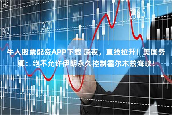 牛人股票配资APP下载 深夜，直线拉升！美国务卿：绝不允许伊朗永久控制霍尔木兹海峡！
